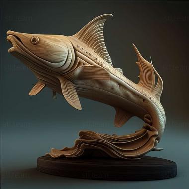 3D model Channel catfish fish (STL)